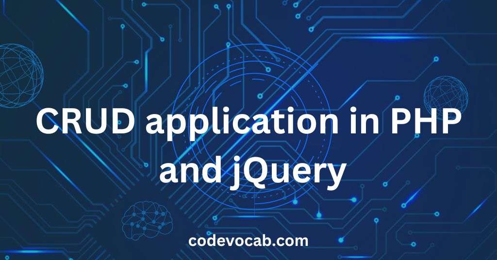 A basic CRUD application in PHP and jQuery